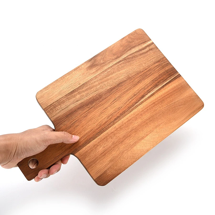 Amazon Verkauf Premium Natur Holz Schneidebrett Mit Griff Kitchen Wooden Bread Cheese Cutting Board