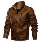 Amazonautumn and winter new large size mens leather jacket Pakistani mens motorcycle leather jacket