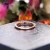 American popular jewelry style brilliant cut oval moissanite ring half eternity band in rose gold