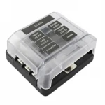 AMOMD RV Adaptations 6 Way Screw Type DC Fuse Block Box Block ATP/ATC/ATO Clamped Blade Boat Auto Fuse Box Automotive High IEC