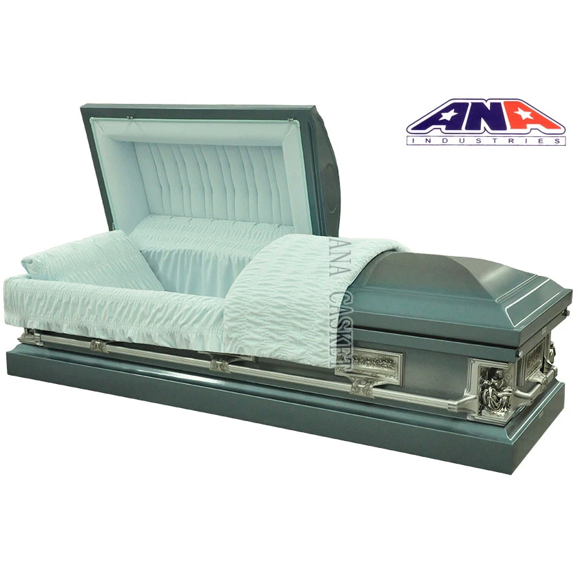 ANA wholesale accessories American style funeral supplies 18 Ga steel metal coffin Casket