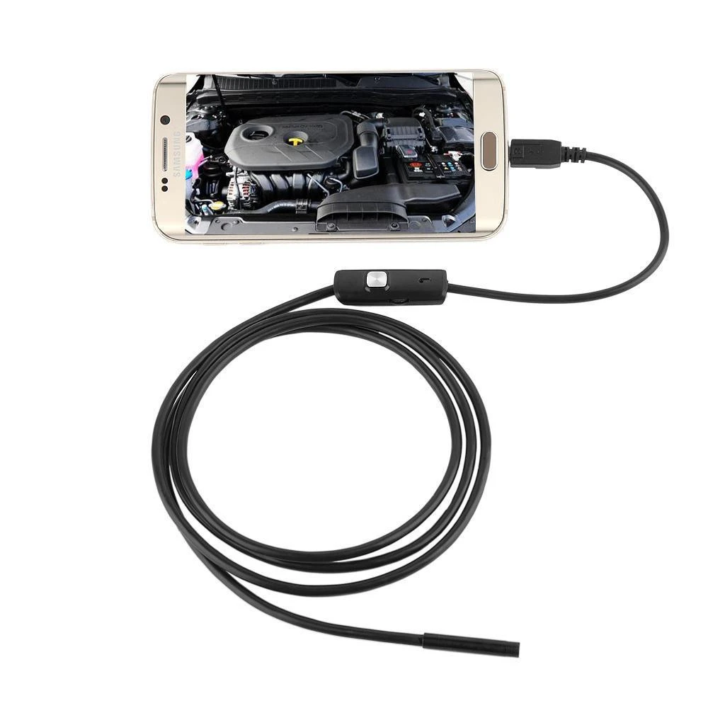 Android PC endoscope 5.5mm pixel hd camera head borescope 2M soft cable 1/9CMOS