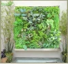 Anti-UV plastic vertical indoor artificial plant green wall for office