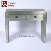 Antique Industrial Aluminum Sheet Wood Console Table