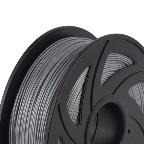 ASTA OEM DOM 3D Printer Filaments PLA Silver 1.75mm 10KG Sampel Produktion Bulk