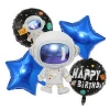 Astronaut Party Balloons Robot Aluminum Balloon Earth Space Star theme Birthday Party Decoration Kids Boys Toys Rocket Supplies