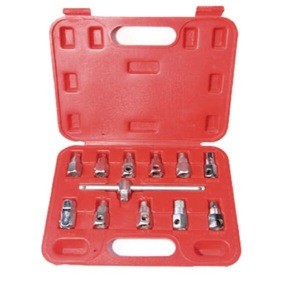 Auto Tools 12PC Oil Drain Sump Plug Key Socket Set Gearbox Removal Wrench