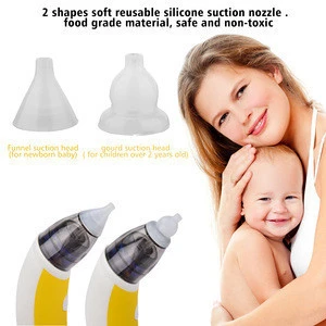Baby Nasal Aspirator Electric Safe Hygienic Nose Cleaner With 2 Sizes Of Nose Tips And Oral Snot Sucker For Newborns Boy Girls