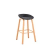 Bar furniture hot selling Modern Plastic Cheap Wood leg Bar Chair made in china