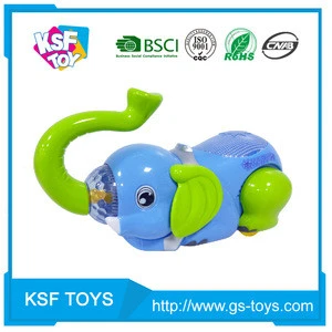 battery operated elephant plastic toy animals with light