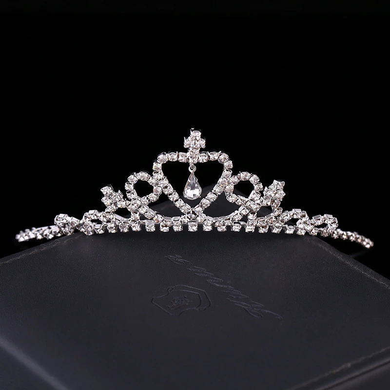 beautiful crown for Kids Princess Crown Crystal Rhinestones Diamonds Silver Color Tiara Crown for Girls T0122