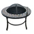 Import Best sale 24" Round Metal Fire Pit Fire Bowl BBQ Burning Grill Patio Heater W Poker Grate With Cover from China