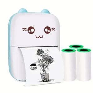 Best Seller Mini Thermal Printer 57*25mm Bluetooth Connection APP Rechargeable 200DPI Ink-Free