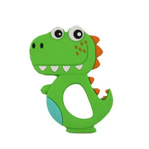 Best selling silicone teether custom silicone teether dinosaur