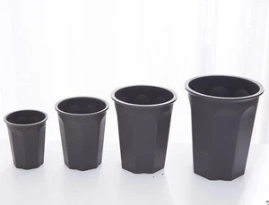 Best selling white plastic flower pot/ plant pot vase/ garden succulent pot