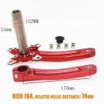 Bicycle Crank BCD 104 MTB Mountain Bike Bicycle Crank BB Bottom Bracket Set Bike Crank Arm Set 170mm