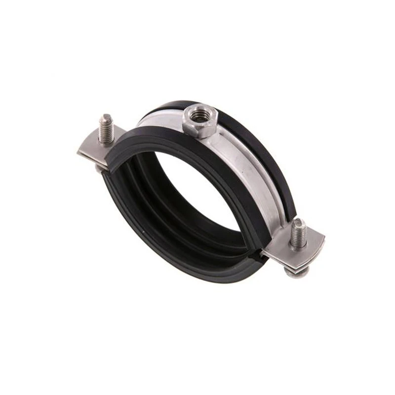 Black cable suspension rubber clip tube hose clamp