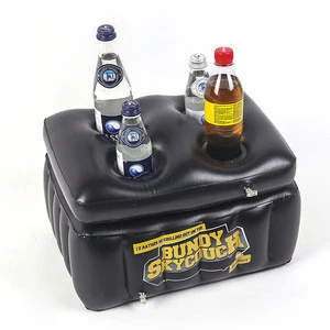 Black Inflatable Beverage Ice Bucket Pool Float Drink Fruit Cooler