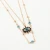 Import Blue Evil Eyes Bead Choker Necklace 18k Gold Micro Zircon Pendant Necklace Crystal Evil Eye Necklace Jewelry from China