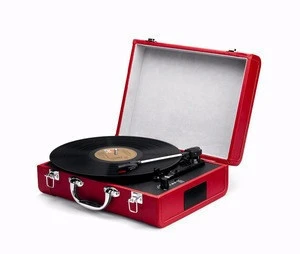 Bluetouch phonograph suitcase turntable with classic vintage design record player & antique gramophone for sale