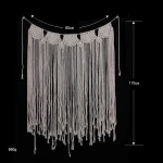 Bohemian beige tapestry wedding beach decoration photo background wall decorative tapestry Cotton thread hand-woven wall hanging
