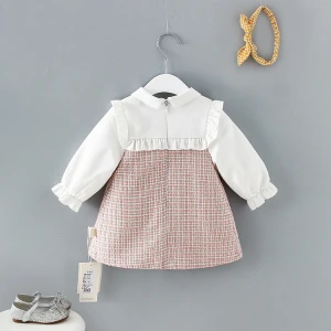 Boutique baby clothes long sleeve baby dress for Autumn Winter girl dress