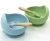 Import BPA Free eco-friendly colorful tableware silicone baby feeding suction bowl with spoon from China
