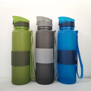 BPA Free Sport Gym Travel Foldable Silicone Collapsible Water Bottle