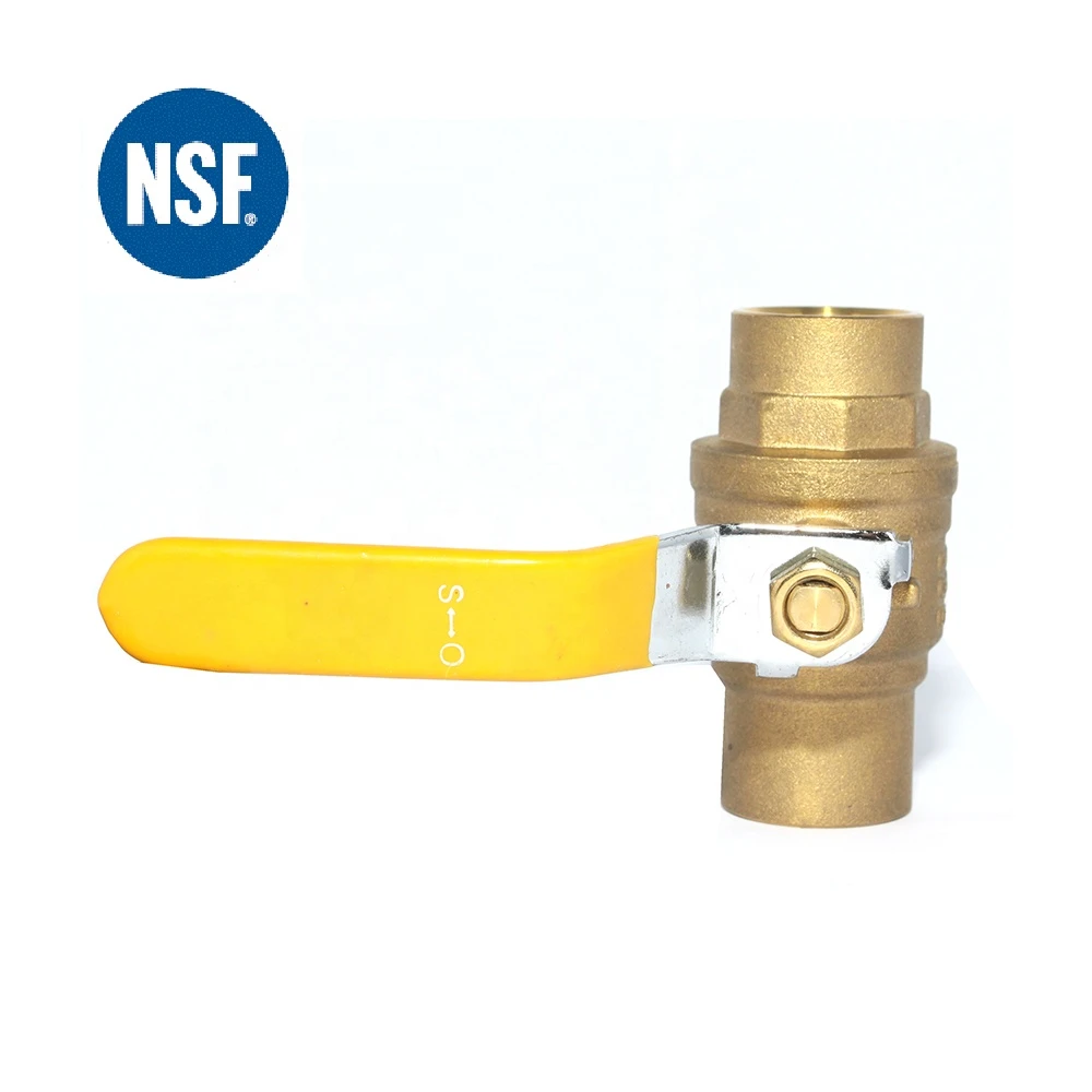 brass lever handle solder ball valve