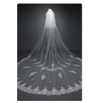 Bridal Wedding Veil Tailing Yarn 3 Meters Double Veil