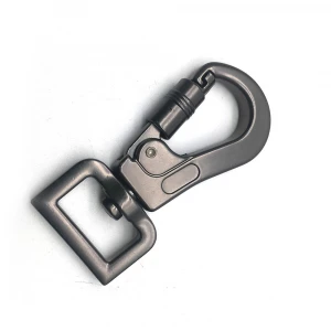BT-Z015 Gun And Silver Clasps Swivel Clips Accessory Gancho Perro Dog Leash Hook Buckle With Screw Zinc Alloy Snap Hook