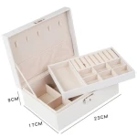 buckle locker attached multi function compartments carrying jewellery suitcase travel jewelry case leather