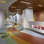 Building Material Wear Resistance Linoleum Flooring PVC Plastic Vinyl Floor Cover for Hospital School Factory