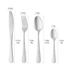 Buyerstar 4/24pcs Stainless Steel Silver  Brushed Flatware Set Matte Metal Knife and Fork Cutlery Sets For Wedding