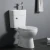 Import C1005 Cheap price China manufacturer modern style water closet  two piece porcelain toilet from China