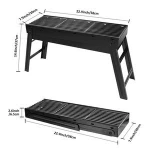 Camping Barbecue Charcoal Grill Portable Folding Lightweight BBQ Grill Outdoor Stainless Steel Smoker Grill with Remove Net