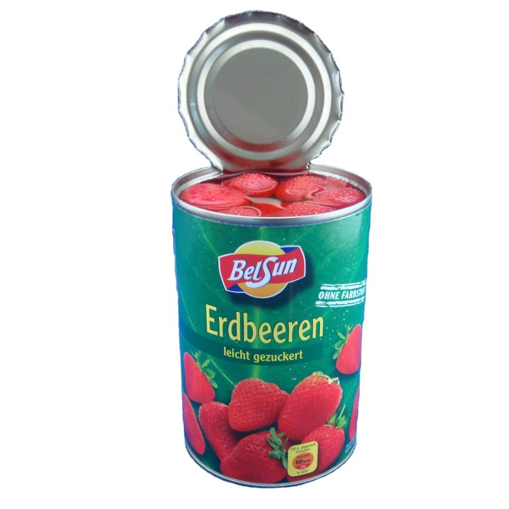 Canned fruits and vegetables made from fresh fruit not frozen canned strawberry