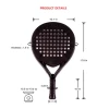 Carbon Fiber Black Tennis Beach Paddle Customized New Sports training Paddle Carbon Fiber Tennis Racket