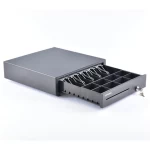 Cash Register Drawer for Point of Sale (POS) System with Removable Coin Tray Key-Lock Media Slot