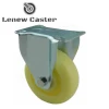 Caster wheel for folding metal cart