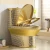 Import ceramic bathroom design wc color toilet bowl gold plated portable toilet from China
