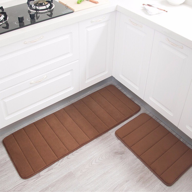 (CHAKME) Custom size anti alip memory foam water absorbent kitchen floor mat