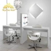 cheap double nail manicure salon tables with exhaust fan