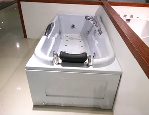 Cheap Lower Price White Luxury Whirlpool Bath Tub bathtub, Massage bathtub Free Standing Bathtub with Pillow