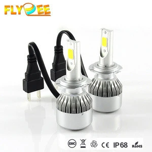 Cheap price hot selling C6 car led headlight kit cob in auto lighting system with socket h4 h7 9005 h8 h9 h11