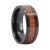 Import Chengjewelers New designs ip black wood inlaid tungsten rings with brushed surface finished from China