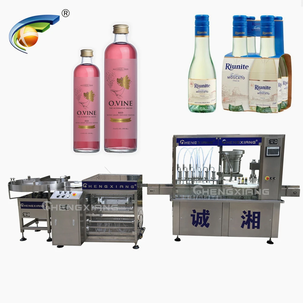 CHENGXIANG Customized automatic 100ml 500ml 750ml liquid filling machine,187ml wine filling capping machine