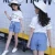 Import Children Girls Clothes Shops Online 2 Piece Hollow Lotus Sleeve Matching Top And Shorts Outfit For Girls from China