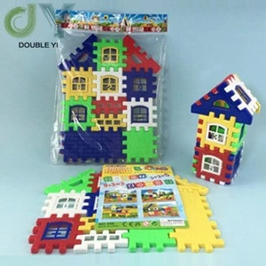 Childrens Enlightenment Assembling House Blocks Plastic Inserting Assembly Building House Toys