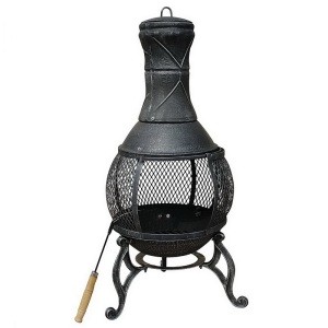Chimenea Fire Pit Garden Heating Charcoal Fire Stove Antique Cast Iron Outdoor Fire Pit Metal Chimenea